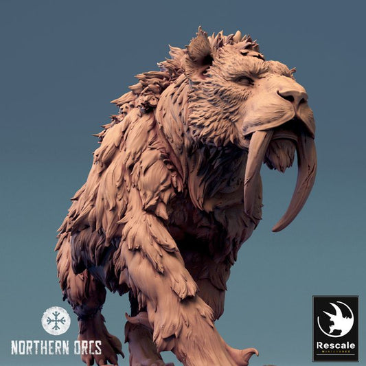 Saber-toothed Tiger Beast Mount | Large | Rescale Miniatures | D&D DnD Pathfinder Miniature