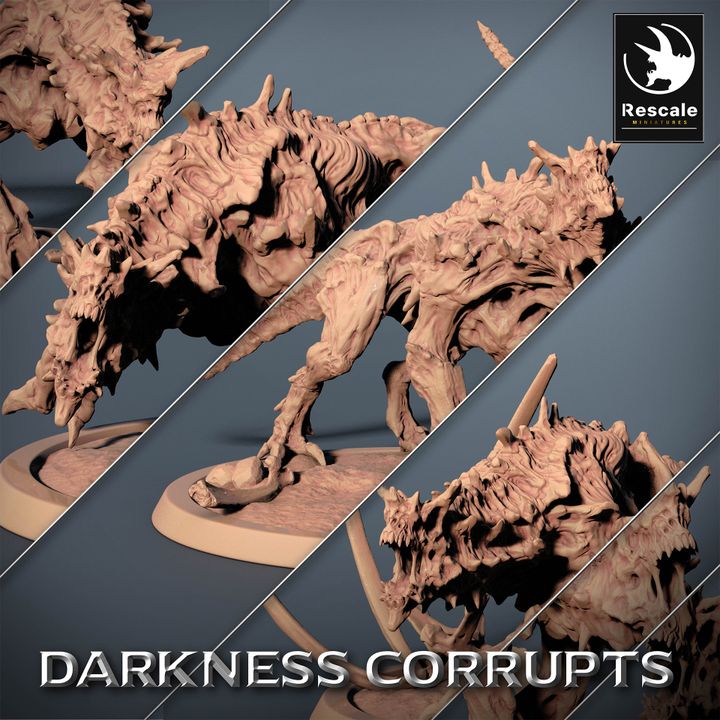 Collection Hellhound Fiery Beast Fiends Predator | Large | Rescale Miniatures | D&D DnD Pathfinder Miniature