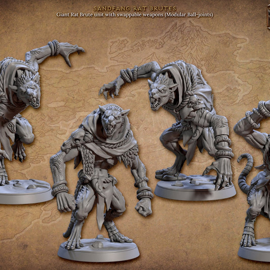 Sandfang Rat Brute Monstrosity Mini | Medium | Artisan Guild | D&D DnD Pathfinder Miniature