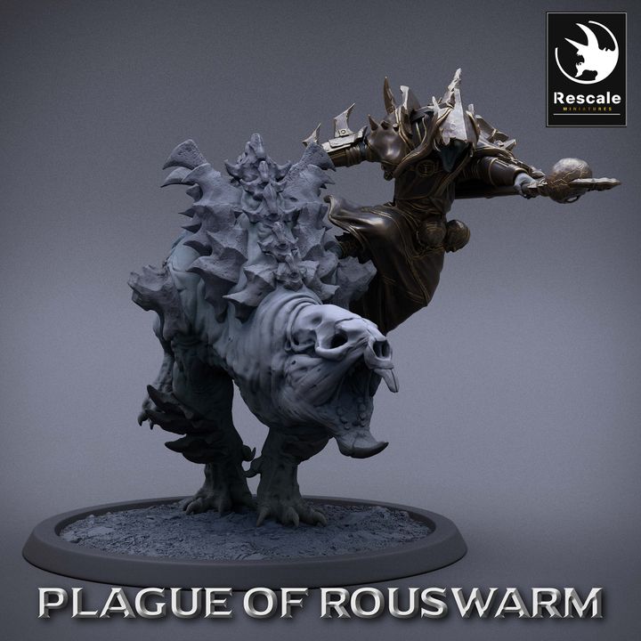 Rat Rider Run Priest - Mounted (50mm Base)