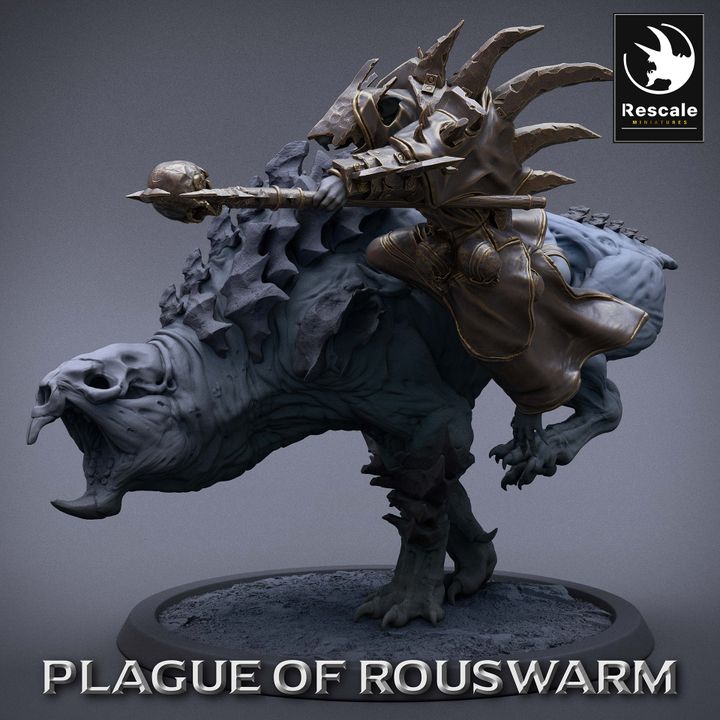 Rat Rider Run Priest - Mounted (50mm Base)