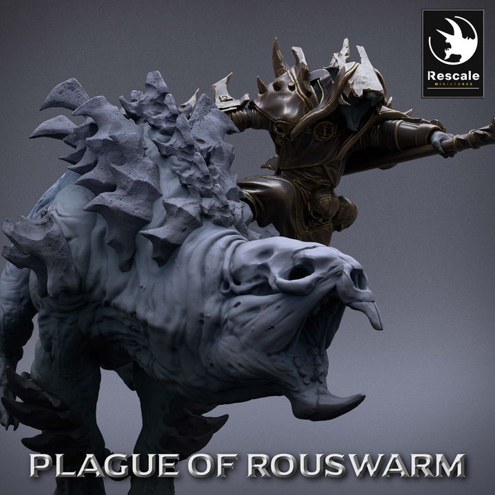 Rat Rider Run Priest - Mounted (50mm Base)