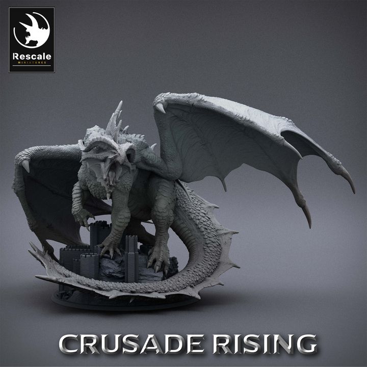 Legendary Chromatic Red Dragon - Roaring (100mm Base)