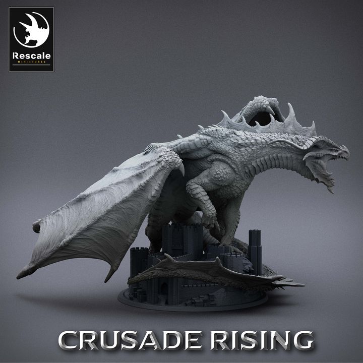 Legendary Chromatic Red Dragon - Roaring (100mm Base)