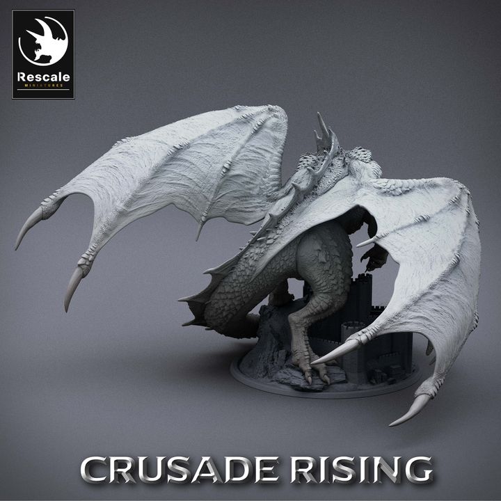 Legendary Chromatic Red Dragon - Roaring (100mm Base)
