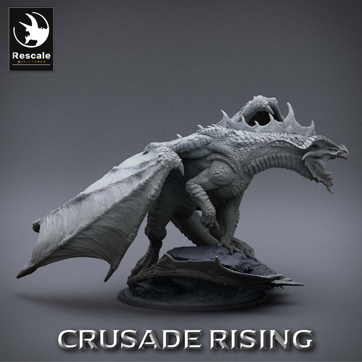 Legendary Chromatic Red Dragon - Roaring (100mm Base)
