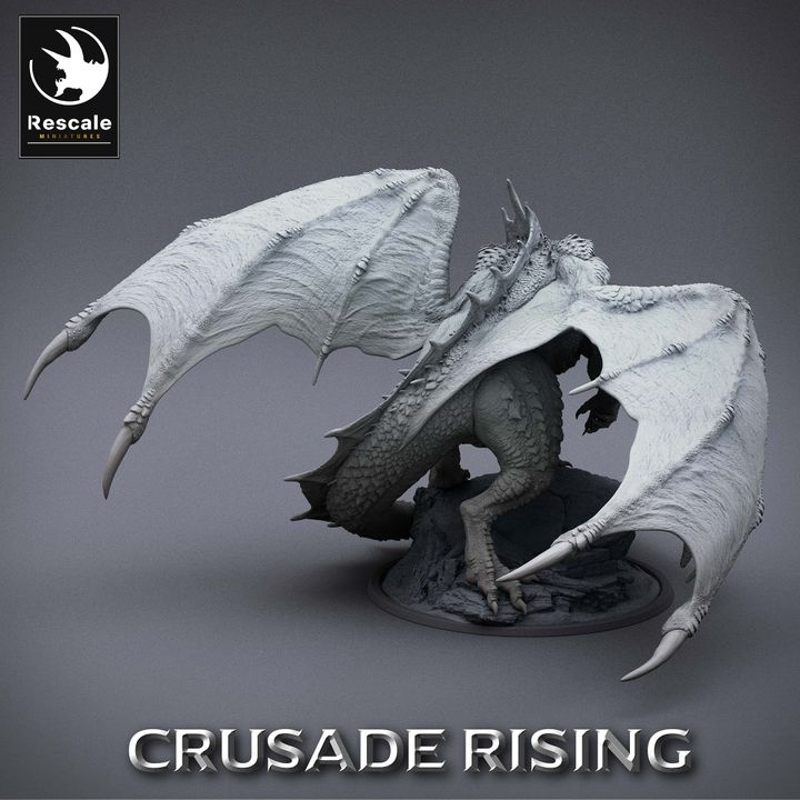 Legendary Chromatic Red Dragon - Roaring (100mm Base)