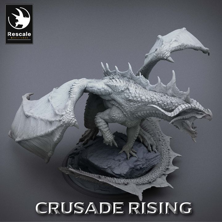 Legendary Chromatic Red Dragon - Roaring (100mm Base)