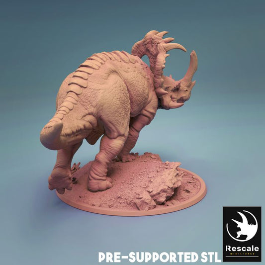 Sinoceratops Dinosaur Miniature Figure | Large | Rescale Miniatures | D&D DnD Pathfinder Miniature