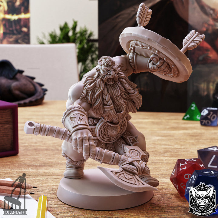 Dwarf Barbarian - Stalwart (25mm Base)