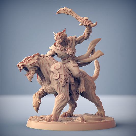 Rakshasa Tiger Riders Fiends Beasts | Large | Artisan Guild | D&D DnD Pathfinder Miniature