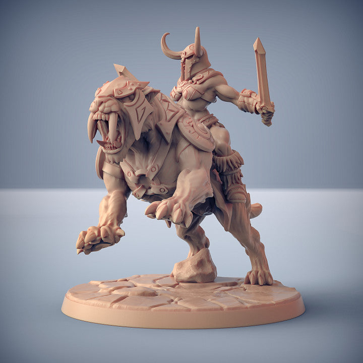Smilodon Raider - Sword (50mm Base)
