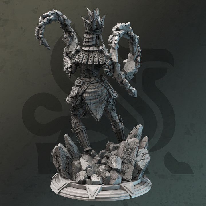 Earth Genasi Geomancer - Conjuring (25mm Base)