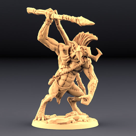 Troll Warrior Spear Wielder | Large | Artisan Guild | D&D DnD Pathfinder Miniature