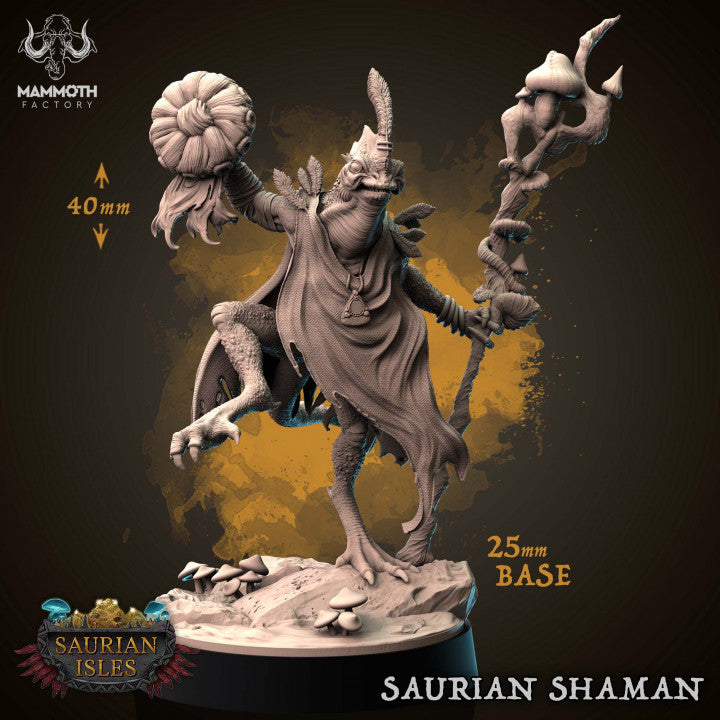 Saurian Shaman - Casting (25mm Base)