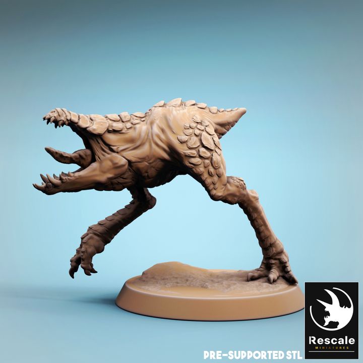 Reptilian Dinosaur Beast Monster | Medium | Rescale Miniatures | D&D DnD Pathfinder Miniature