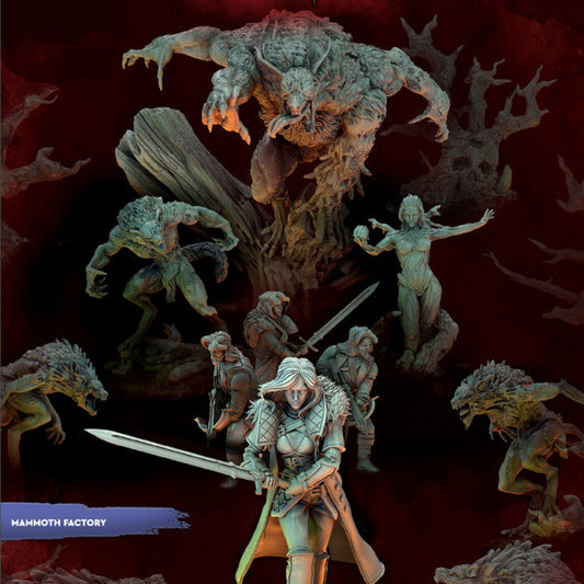 Skinwalker Alpha Werewolf Beast | Large | Mammoth Factory | D&D DnD Pathfinder Miniature