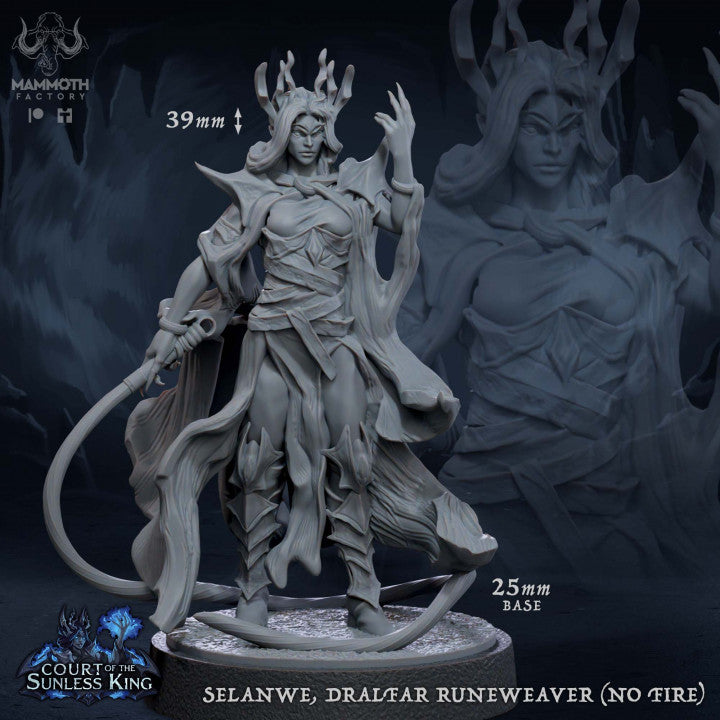 Selanwe, Dralfar Runeweaver - Casting (25mm Base)