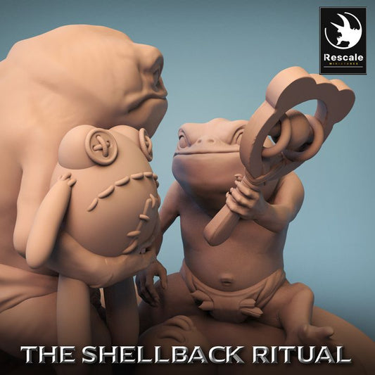 Collection ShellBack Croaker Amphibian Warrior Monstrosities | Medium | Rescale Miniatures | D&D DnD Pathfinder Miniature