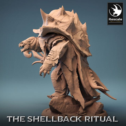 Tortle Druid Wizard Monster | Large | Rescale Miniatures | D&D DnD Pathfinder Miniature