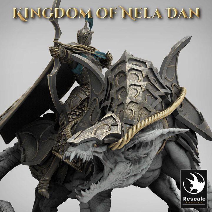Collection Beast Rider Warrior Warlock | Large | Rescale Miniatures | D&D DnD Pathfinder Miniature