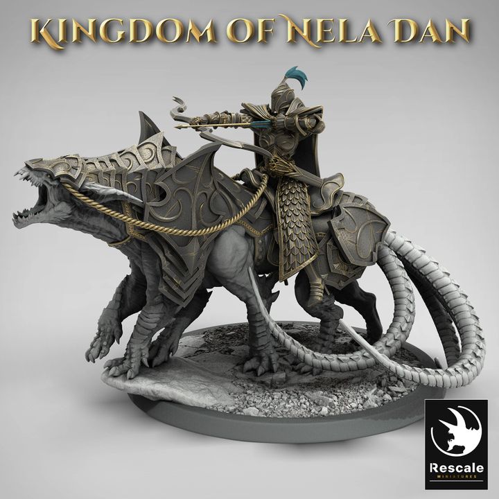 Collection Beast Rider Warrior Warlock | Large | Rescale Miniatures | D&D DnD Pathfinder Miniature