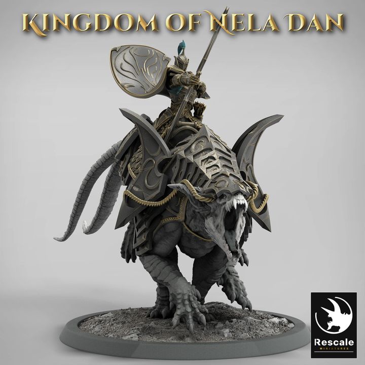 Collection Beast Rider Warrior Warlock | Large | Rescale Miniatures | D&D DnD Pathfinder Miniature