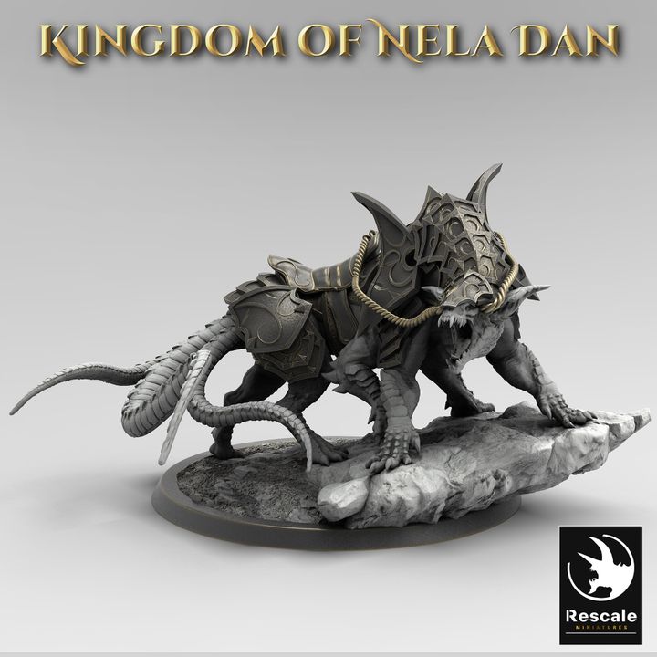 Collection Beast Rider Warrior Warlock | Large | Rescale Miniatures | D&D DnD Pathfinder Miniature