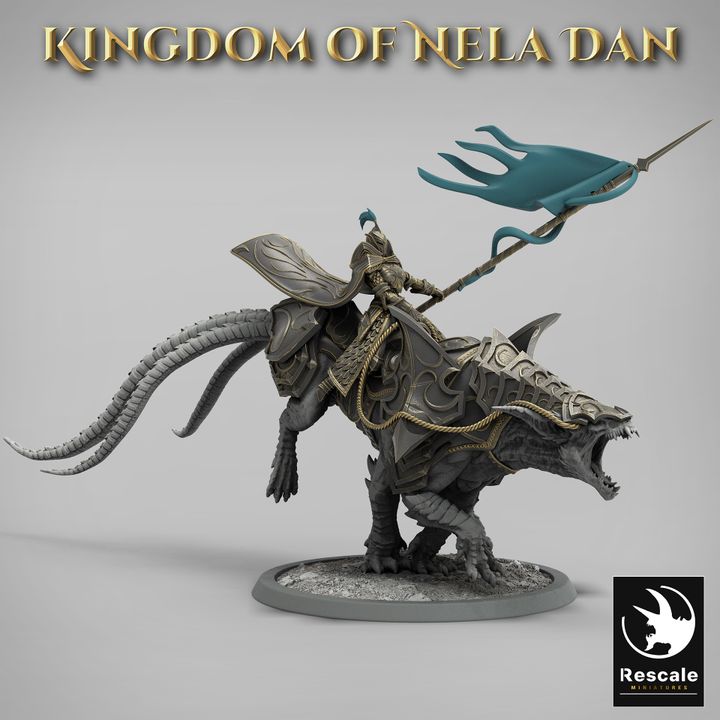 Collection Beast Rider Warrior Warlock | Large | Rescale Miniatures | D&D DnD Pathfinder Miniature