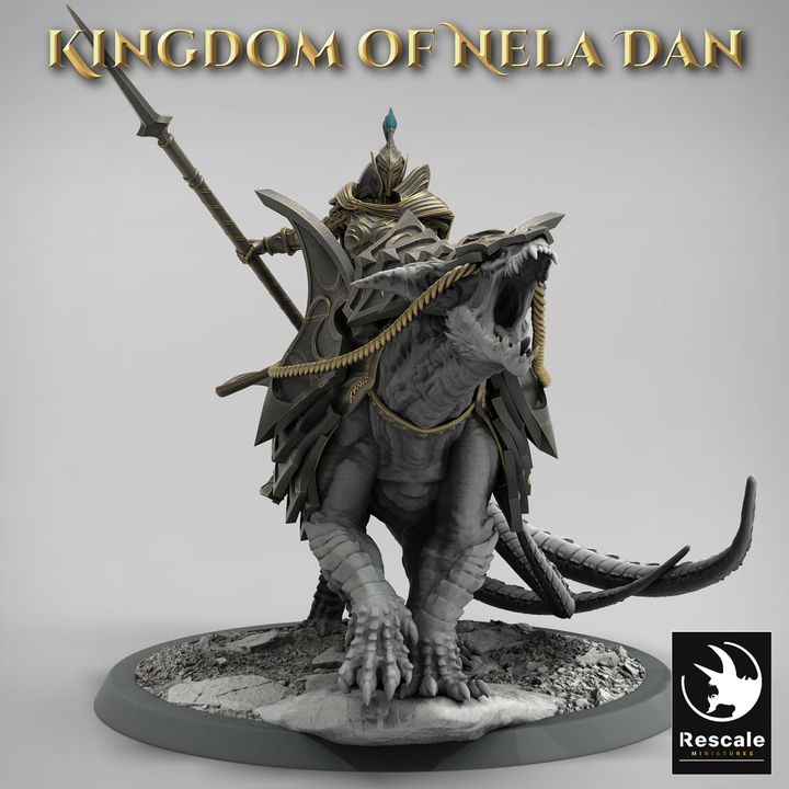 Collection Beast Rider Warrior Warlock | Large | Rescale Miniatures | D&D DnD Pathfinder Miniature
