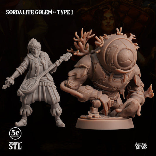 Sentry Constructs Golem Miniature | Large | Sordane Publishing | D&D DnD Pathfinder Miniature