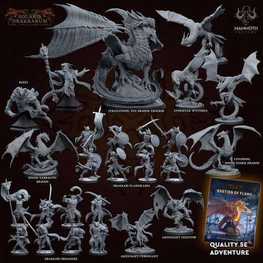 Dragonborn Warriors Fighters Heroes | Medium | Mammoth Factory | D&D DnD Pathfinder Miniature