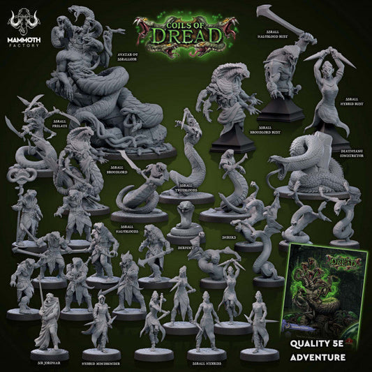Yuan-Ti Rogue Sorcerer Spellcaster | Medium | Mammoth Factory | D&D DnD Pathfinder Miniature