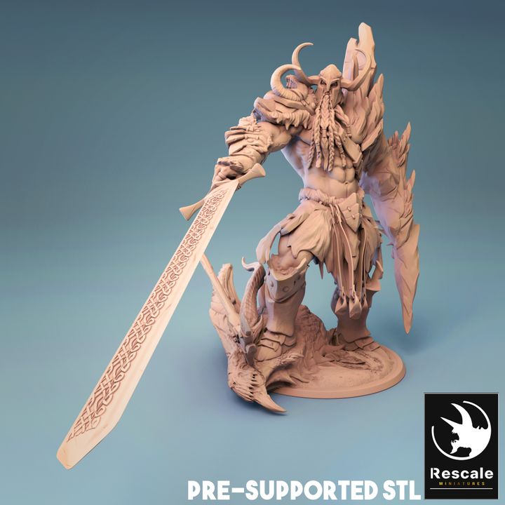 Storm Giant Guard Lightning Sword | Gargantuan | Rescale Miniatures | D&D DnD Pathfinder Miniature