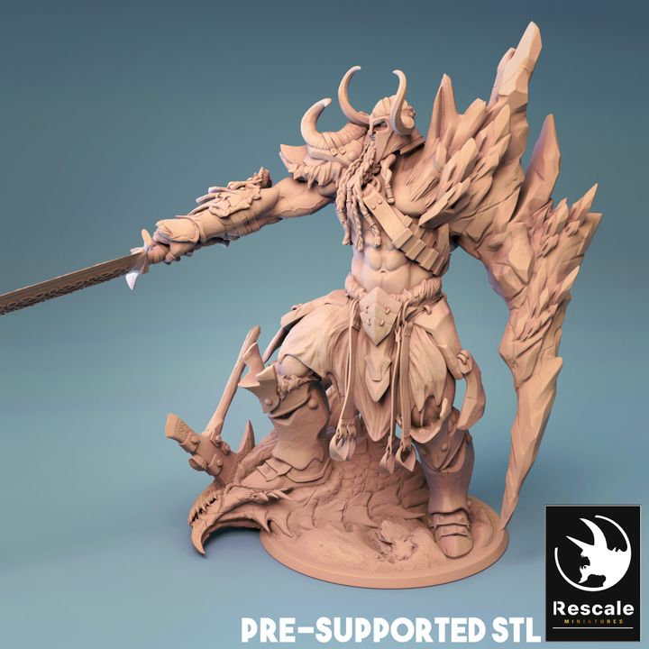 Storm Giant Guard Lightning Sword | Gargantuan | Rescale Miniatures | D&D DnD Pathfinder Miniature