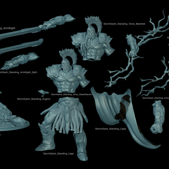 Storm Giant Guard Lightning Sword | Gargantuan | Rescale Miniatures | D&D DnD Pathfinder Miniature