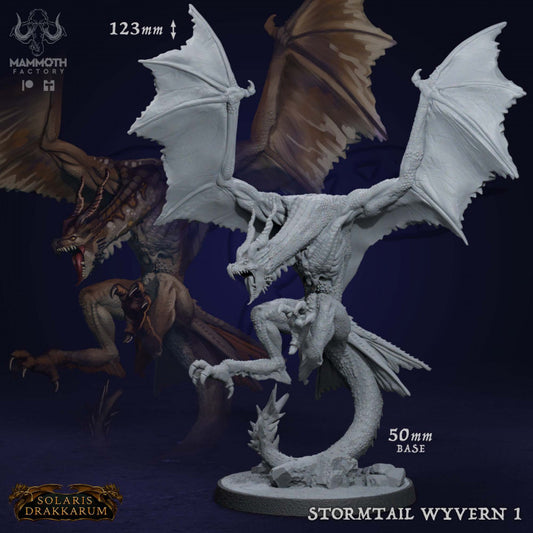 Stormtail Wyvern Dragonlike Monsters | Large | Mammoth Factory | D&D DnD Pathfinder Miniature