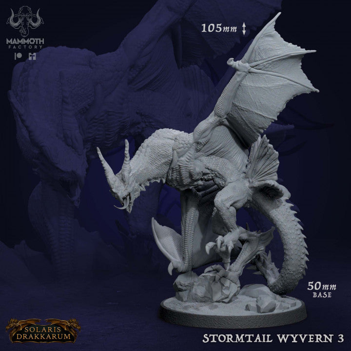 Stormtail Wyvern Dragonlike Monsters | Large | Mammoth Factory | D&D DnD Pathfinder Miniature