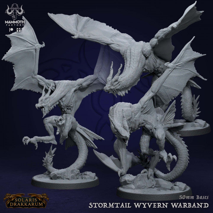 Stormtail Wyvern Dragonlike Monsters | Large | Mammoth Factory | D&D DnD Pathfinder Miniature