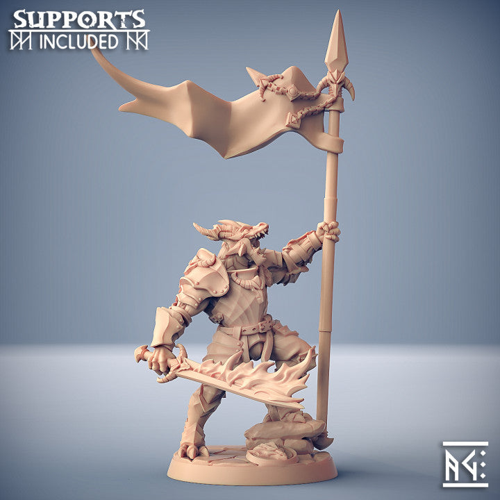 Dragonguard Knight - Banner (50mm Base)