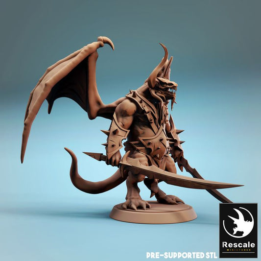 Half-Dragon Warrior Fighter Guard | Medium | Rescale Miniatures | D&D DnD Pathfinder Miniature