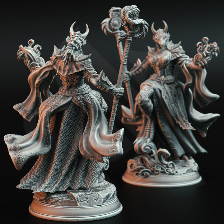 Ascended Dragon Warlock Casting | Medium | DM Stash | D&D DnD Pathfinder Miniature