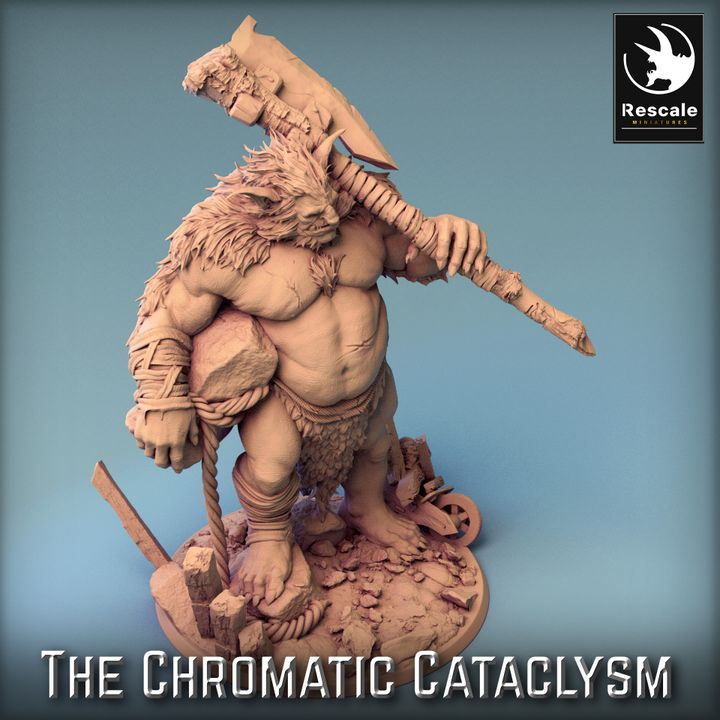 Ice Troll Giant Miniature | Huge | Rescale Miniatures | D&D DnD Pathfinder Miniature