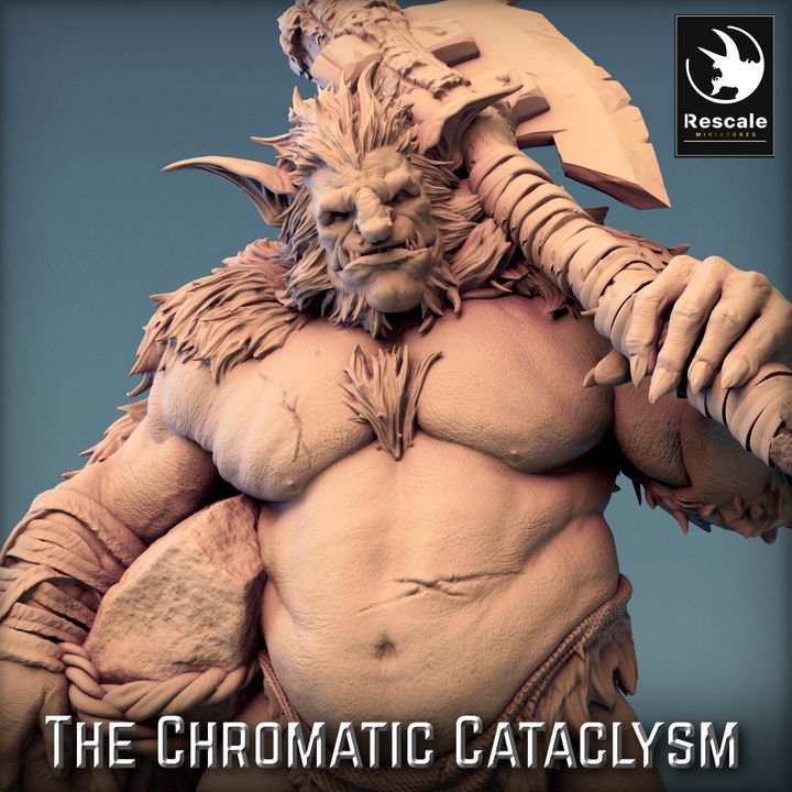 Ice Troll Giant Miniature | Huge | Rescale Miniatures | D&D DnD Pathfinder Miniature