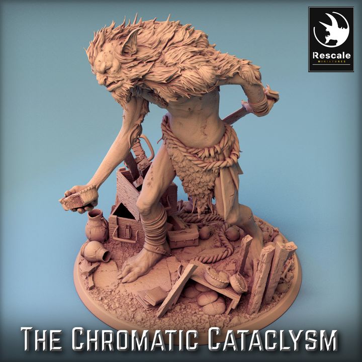 Ice Troll Giant Monster Miniature | Huge | Rescale Miniatures | D&D DnD Pathfinder Miniature
