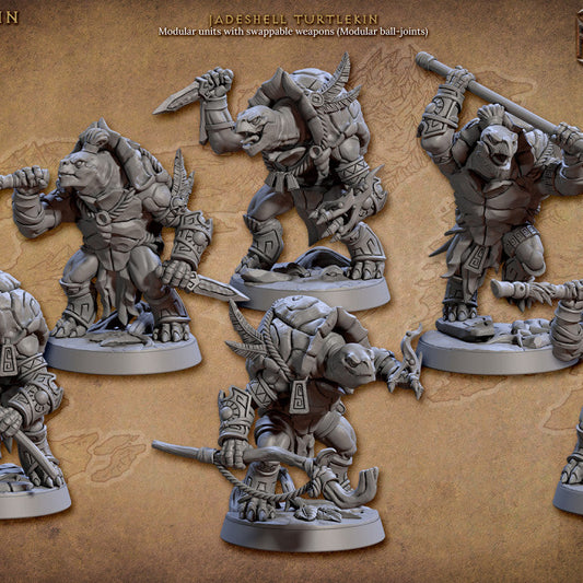 Turtlekin Warrior Humanoids Monsters | Medium | Artisan Guild | D&D DnD Pathfinder Miniature