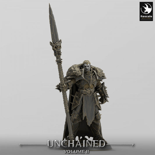 Unchained Guard Fighter Warrior Spear | Medium | Rescale Miniatures | D&D DnD Pathfinder Miniature