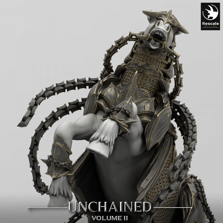 Armored Noble Steed Horse Miniature | Large | Rescale Miniatures | D&D DnD Pathfinder Miniature