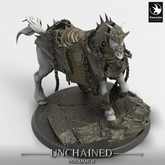Armored War Horse Mount Battle | Large | Rescale Miniatures | D&D DnD Pathfinder Miniature