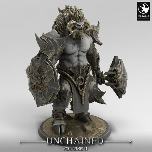 Minotaur Warrior Guard Large | Rescale Miniatures | D&D DnD Pathfinder Miniature